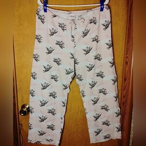 Disney Winnie The Pooh Pink Pajama Pants with Piglet Print M